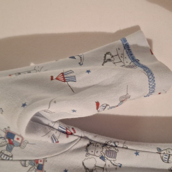 Rare!Kissy Kissy 6-9 Month Baby Boy Blue Footed Onsie Knights and Horses Softest - Picture 7 of 9